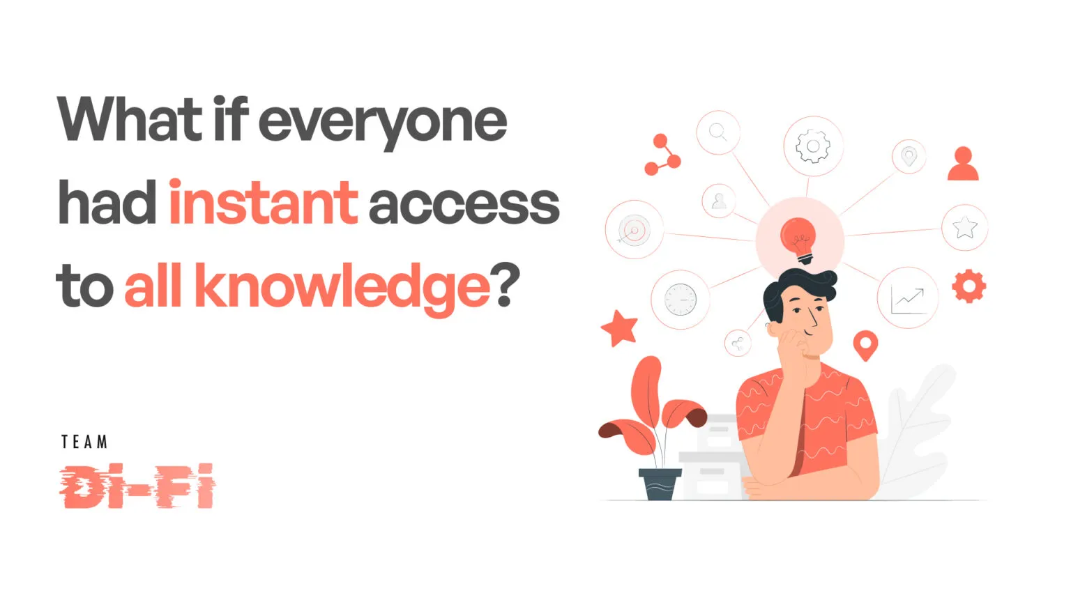 Speculative design project cover: what if everyone had instant access to all knowledge?