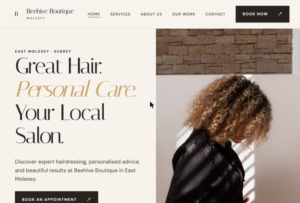 Beehive Boutique website